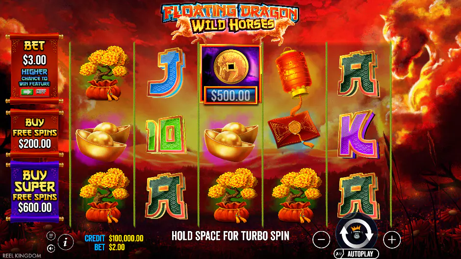 Captura del juego Floating Dragon Wild Horses