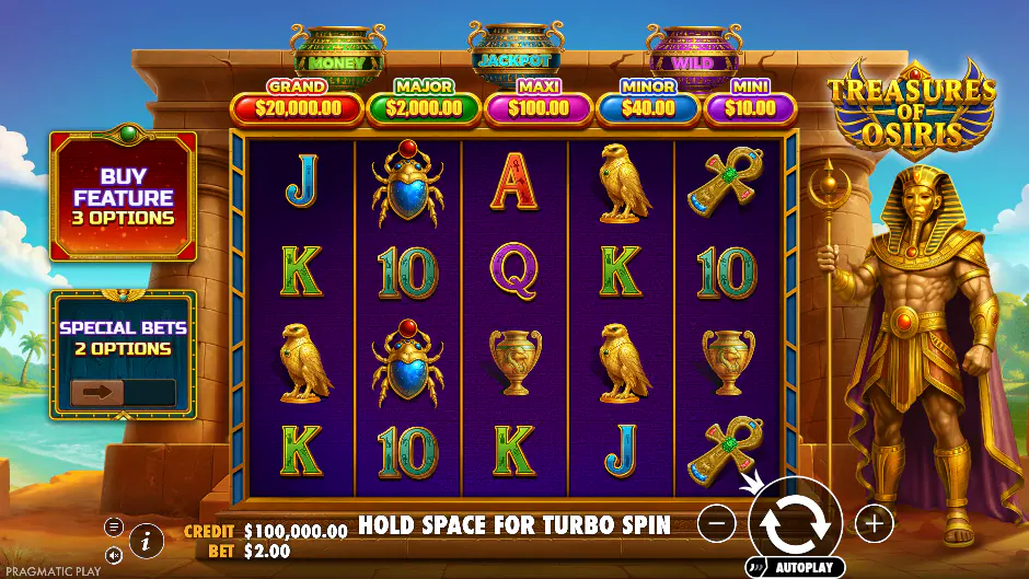 Captura del juego Treasures of Osiris