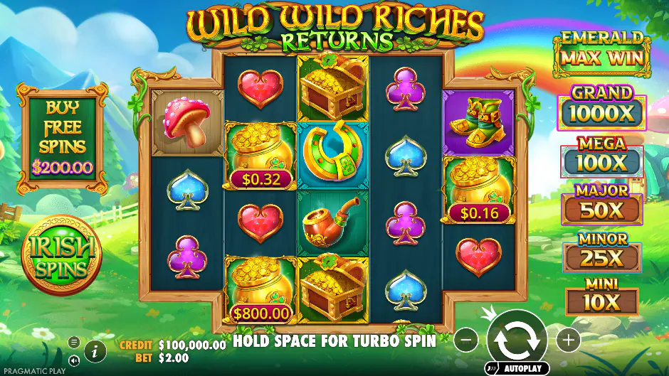 Captura del juego Wild Wild Riches Returns